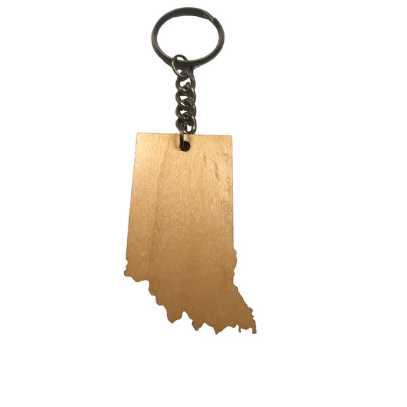 Santa Claus Indiana Wooden Keychain Souvenir Christmas Celebration - Picture 3 of 3